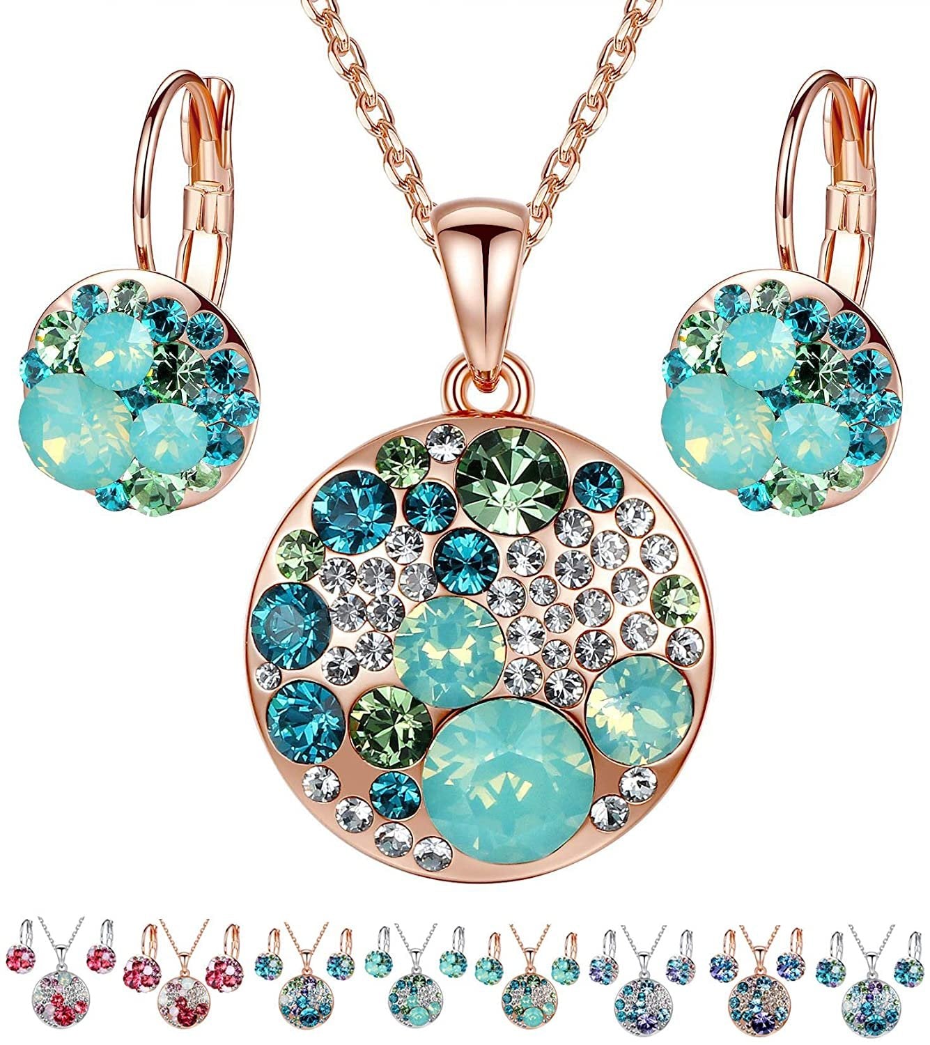 Fashion Women Crystal Bibs Necklace Earrings Wedding Party Jewelry Set  Statement | eBay