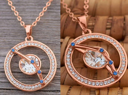 Leafael "Superstar Zodiac Constellation Pendant Necklace Made with Premium Crystal Horoscope Jewelry, Gold or Rose Gold Plated, 18"+ 2"