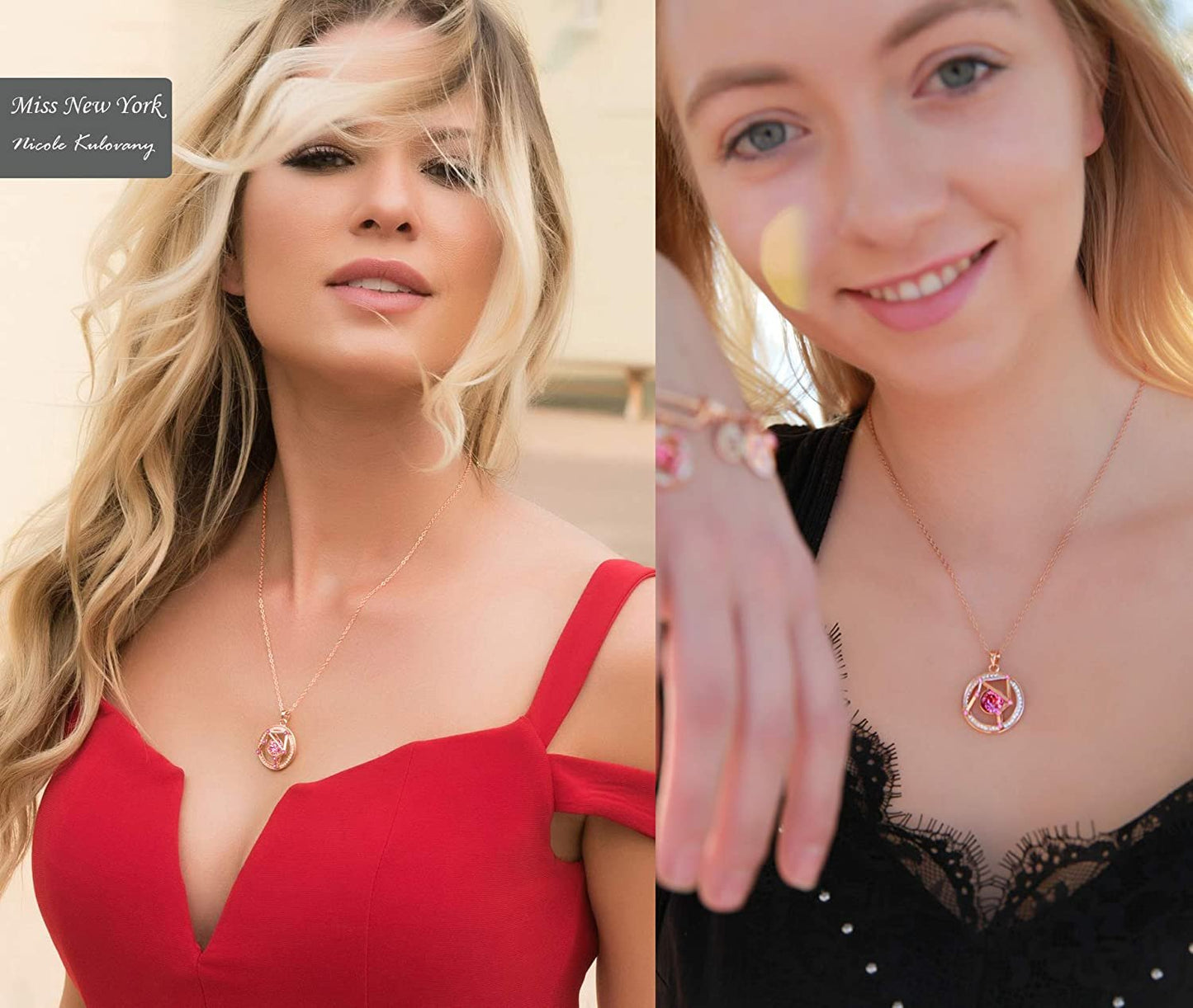 Leafael "Superstar Zodiac Constellation Pendant Necklace Made with Premium Crystal Horoscope Jewelry, Gold or Rose Gold Plated, 18"+ 2"