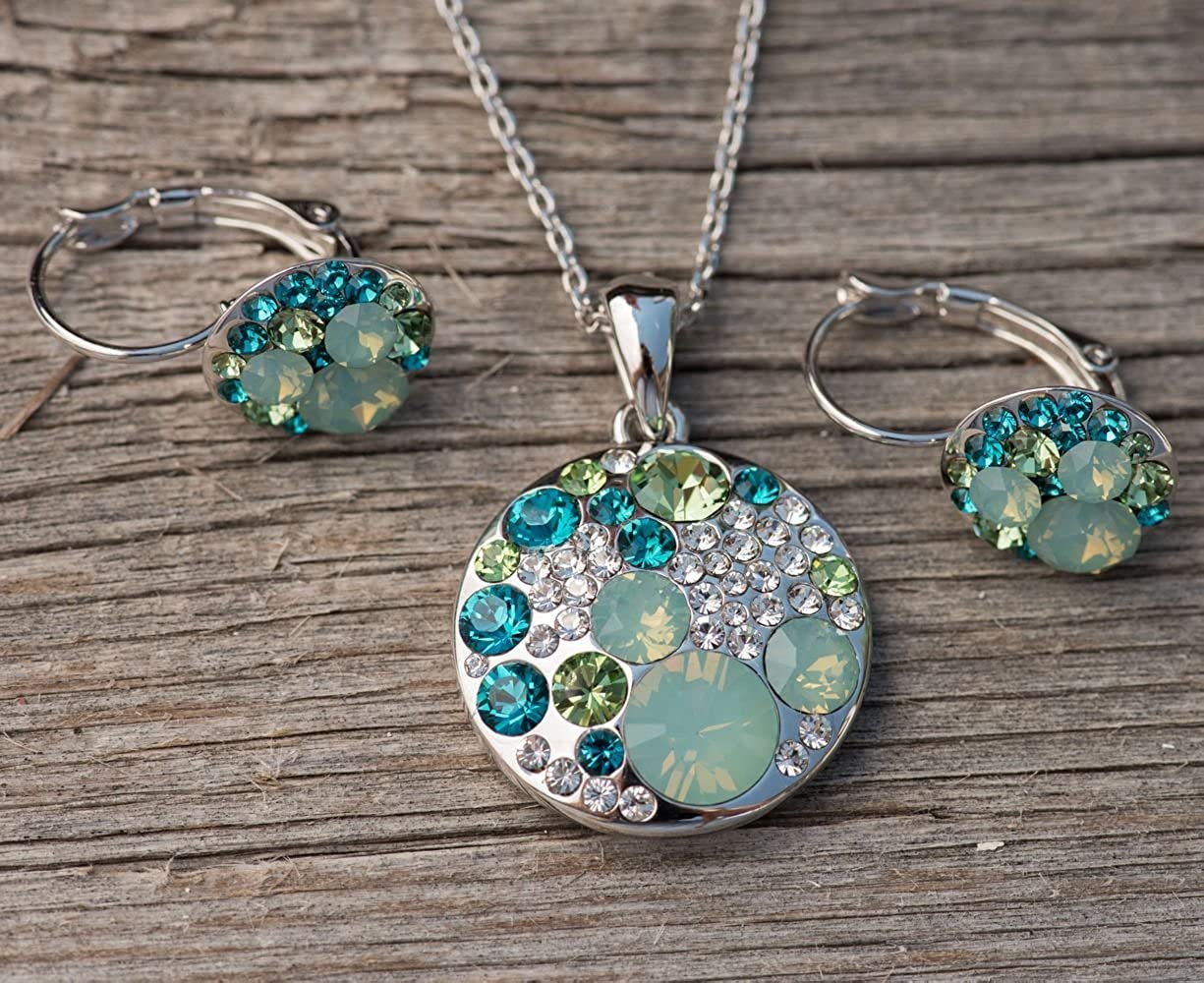 Fashion Jewelry Jewelry Sets Necklace Earrings Set Round Pendant | Wedding jewelry  sets, Jewelry sets, Jewelry set design